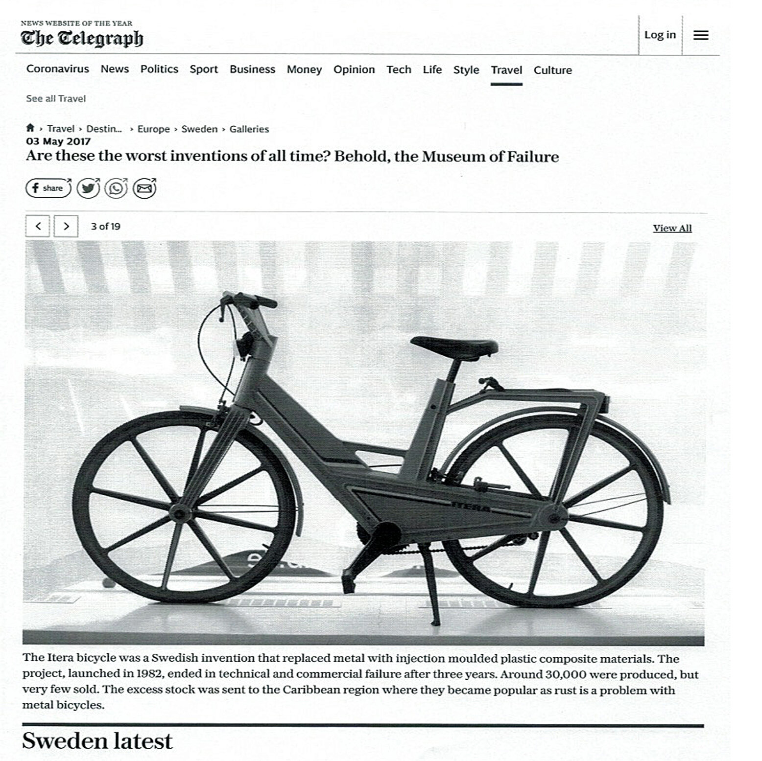 Rare ITERA Plastic Bicycle 1981 for VOLVO — Collage